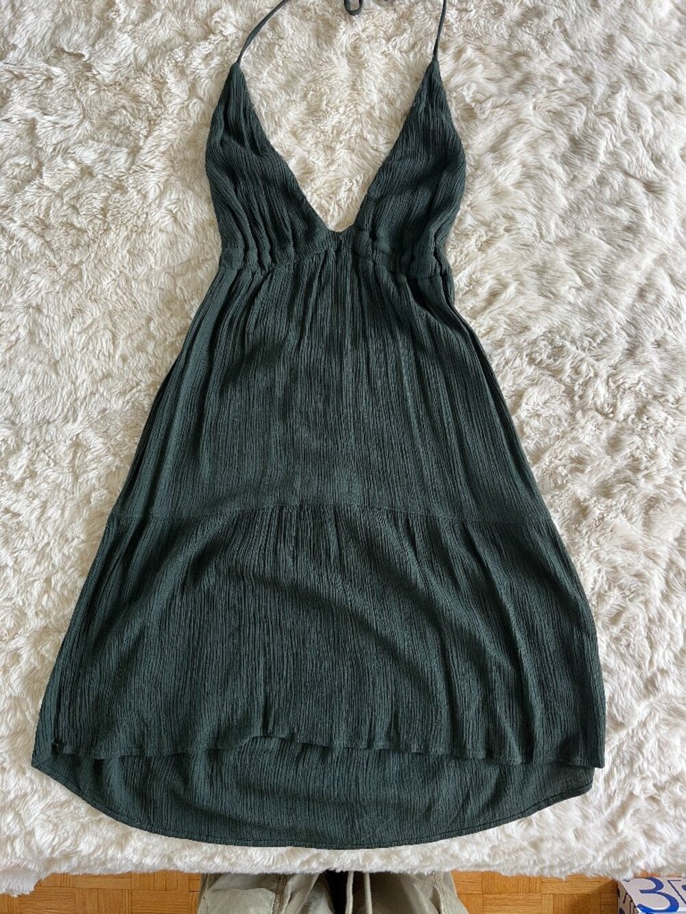 Brandy Melville Dark Green Halter Dress